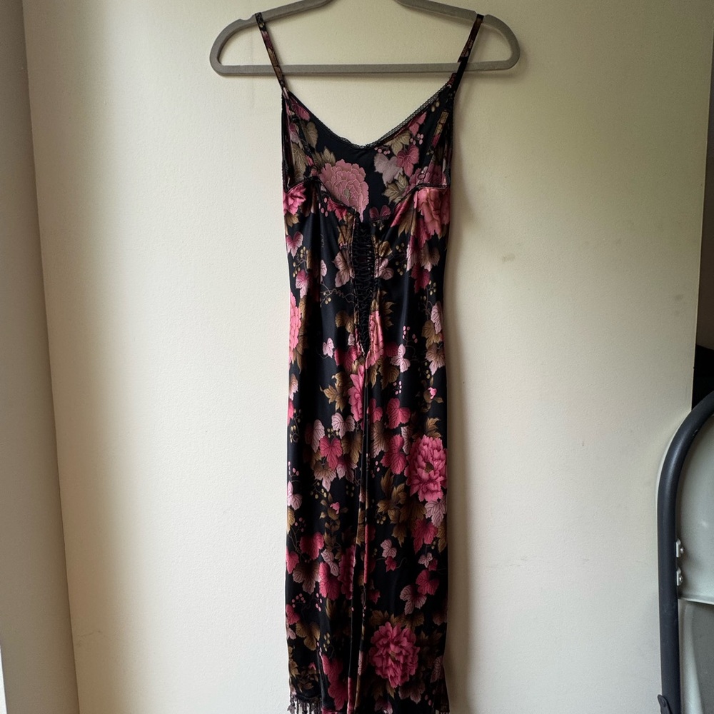Bespoke Betsey Johnson edit: Floral slip dress with beads